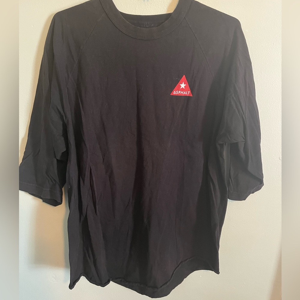 Mens Asphalt Yacht Club Graphic Logo Baseball Tee Shirt